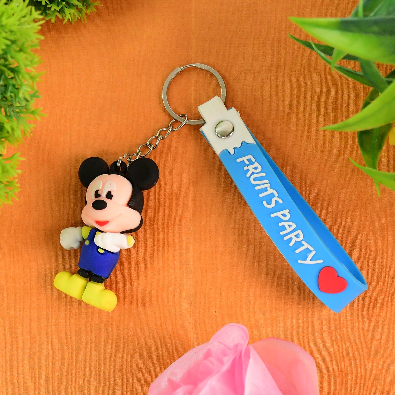 Cute Cartoon Silicone 3D Key Chain with Metal Hook & Strap (Pack of 1) Cute Cartoon Silicone 3D Key Chain with Metal Hook & Strap (Pack of 1)